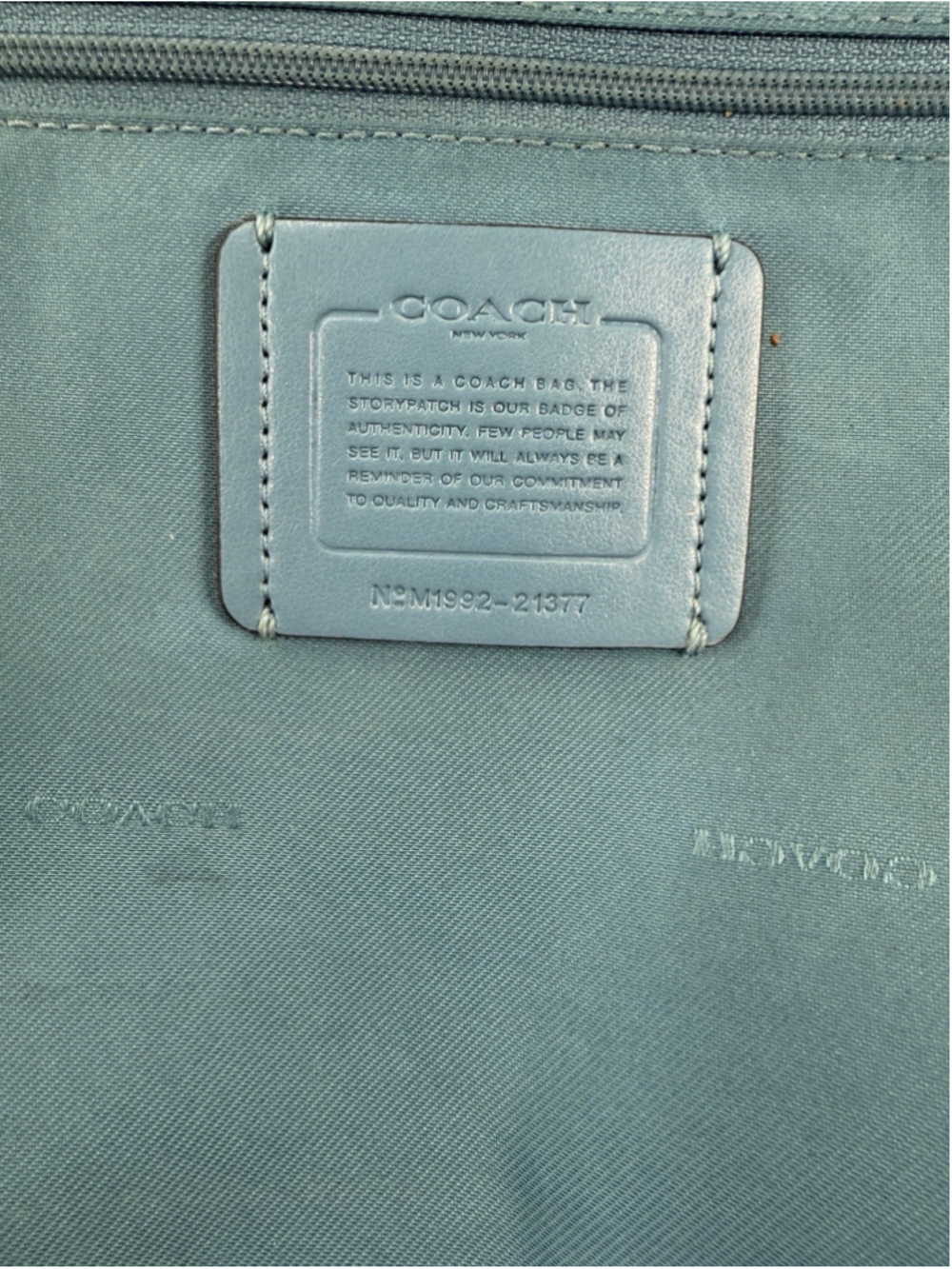 COACH 21377 DUFFLETTE blue MULTI LEATHER CROSSBODY BAG - Picture 4 of 15